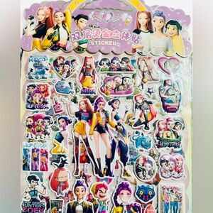 NEW KPop Demon Hunters Full Cast 3D Sticker Set